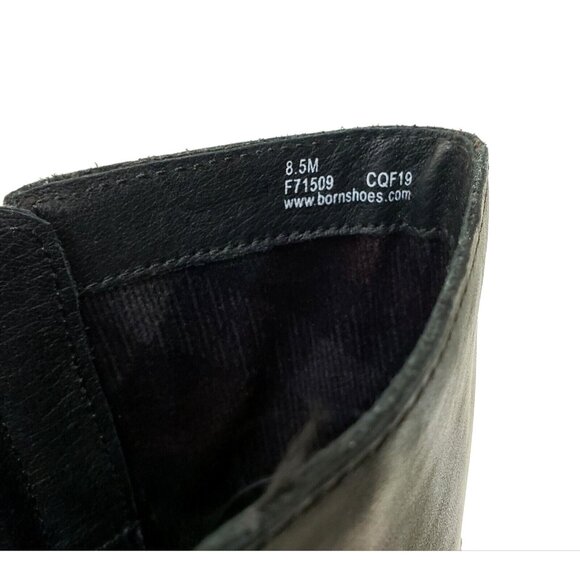 Born Swann Knee High Tall Boots Black Leather Womens US 8.5 - Picture 6 of 9